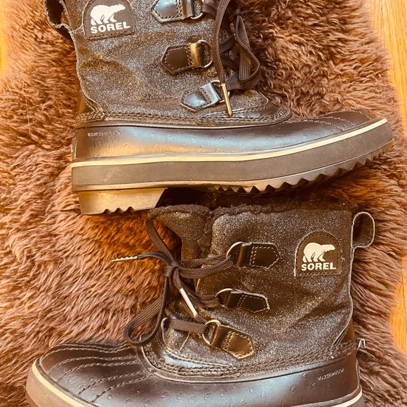 SOREL 'Tivoli' Waterproof black sparkle Boot - Size 6 Excellent Condition - Picture 8 of 8